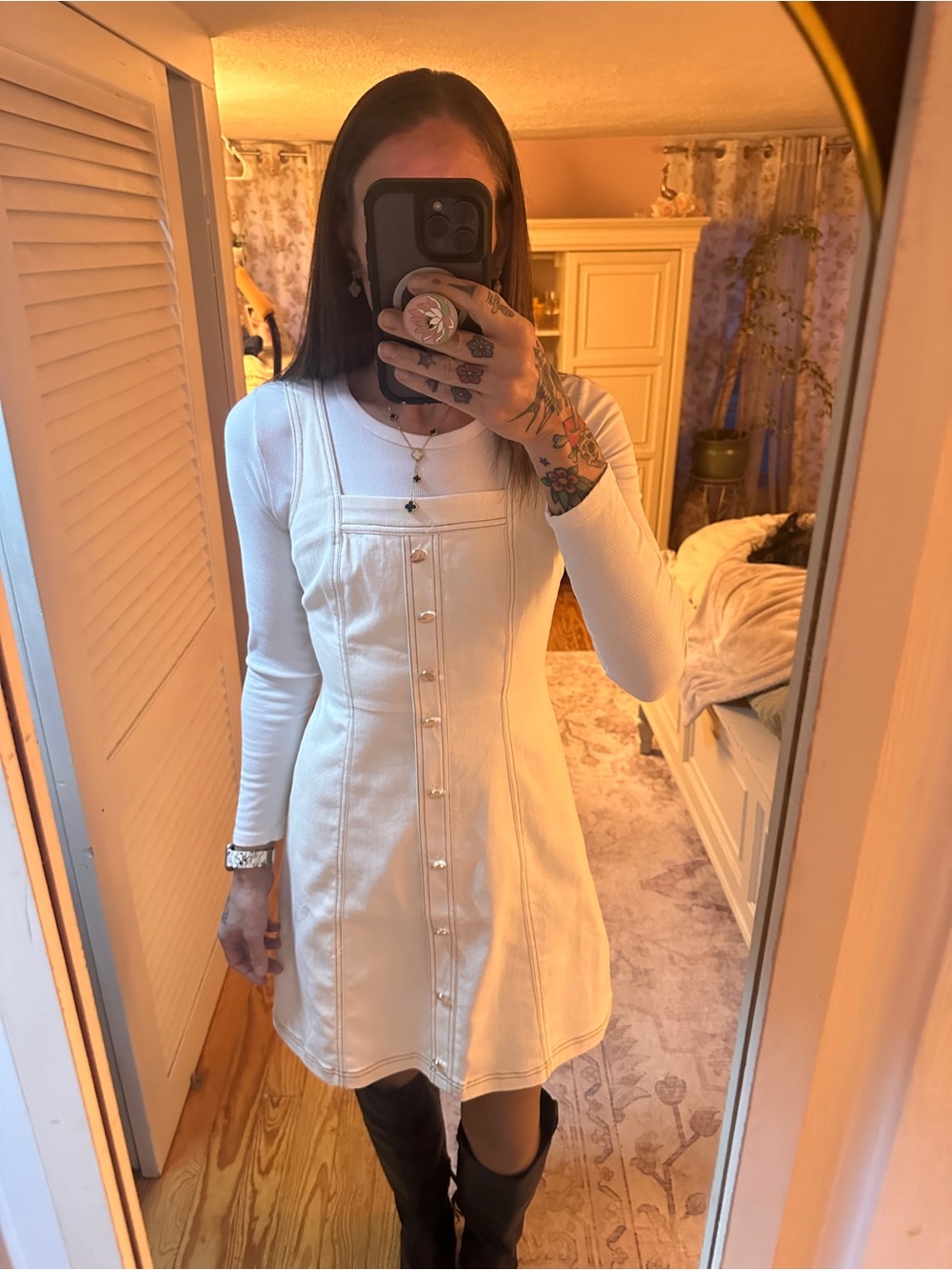 Ann Taylor Cream Sleeveless Dress
